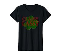 Classy LASSY with A Four Leaf Clover Good Luck Charms Value Graphic T-Shirt, Women, Black, M