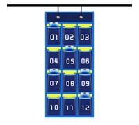Classy Phone Holder in Class - Numbered Mobile Phone Holder with Pockets and Hooks | Wall Organiser for Classroom, School Archive for Calculators, Penne and Small Accessories Teaching Desk Arc