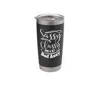 Classy Sassy and a bit Bad Assy Pink Women Motivational Stainless Steel Insulated Tumbler