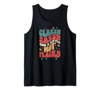 Classy Sassy and Little Hot Flashy Retro Typography, Funny Tank Top