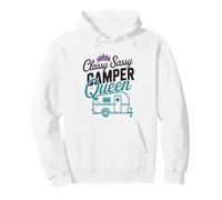Classy Sassy CAMPER QUEEN Camp My RV Vibes Trailer Camping Pullover Hoodie