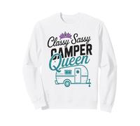 Classy Sassy CAMPER QUEEN Camp My RV Vibes Trailer Camping Sweatshirt