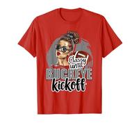Classy Until Kickoff Buckeye Girl Ohio Funny Home State T-Shirt