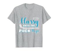 Classy Until The Puck Drops Ice Hockey Player Or Coach T-Shirt, Men, Heather Grey, XX-Large