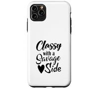 Classy With A Savage Side Funny Saying Case for iPhone 11 Pro Max