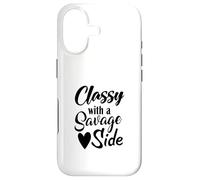 Classy With A Savage Side Funny Saying Case for iPhone 17