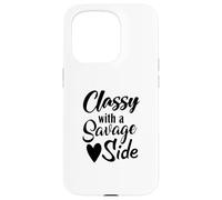 Classy With A Savage Side Funny Saying Mothers Day Case for iPhone 15 Pro