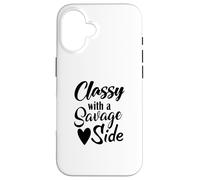 Classy With A Savage Side Funny Saying Mothers Day Case for iPhone 16