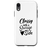 Classy With A Savage Side Funny Saying Mothers Day Case for iPhone XR