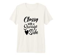 Classy with A Savage Side Funny Saying Premium T-Shirt