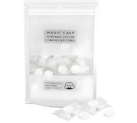 Classycoo Compressed Towel 100 PCS Mini Tablets Disposable Portable Face Towel Cotton Coin Tissue for Travel, Camping, Hiking, Sport, Beauty Salon, Home Hand Wipes and Other Outdoor Activities (White)