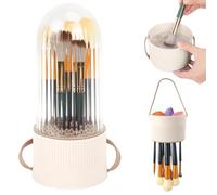 Classycoo Makeup Brush Cleaner, 3 in 1 Silicone Cleaner Mat, Holder Organiser, Cosmetic Brush Dryer for Brushes, Powder Puffs, Sponges (Coffee)