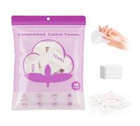 Classycoo XL Compressed Towel Tablets- 50 PCS Disposable Face Towelettes Washcloths Mini Purse Travel Size Essentials, Portable Cotton Coin Tissue for Camping, Hiking, Sport, Hand Wipes (Thickened)