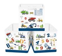 Clastyle 3 pcs Cars Cube Storage Boxes for Shelves Kallax Boxes