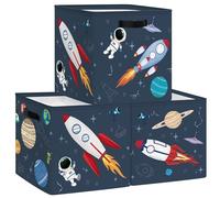 Clastyle 3 pcs Cosmic Space Cube Storage Boxes for Shelves Kallax Boxes