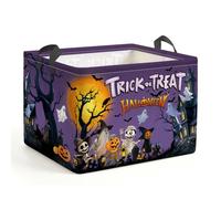 Clastyle 36L Kids Laundry Basket Spooky Halloween Clothes Toys Storage Box | Large Storage Basket for Toys Clothes Books, 25kg Load Capacity, Freestanding, Waterproof, Collapsible