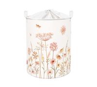 Clastyle 63L Kids Laundry Basket Flowers Clothes Toys Storage Box | Large Storage Basket with Lids for Toys Clothes Books, 25kg Load Capacity, Freestanding, Waterproof, Collapsible