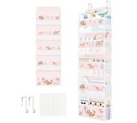 Clastyle Animals Over The Door Organizer Star Nursery Hanging Storage Organizer for Kids Clothes Diaper Toy Closet Door Hanging Shelf Storage for Bedroom Bathroom Pantry, Balloon, 5-Tier