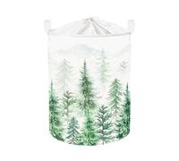 Clastyle Birch Animal Baby Laundry Hamper Collapsible Tree Clothes Kids Storage Basket Waterproof Boys Girls Toy Box for Nursery Room, Pine, 36x45 cm