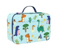 Clastyle Dinosaur Insulated Kids Lunch Bag Large Thermal Cooler Bag for Boy Picnic School Toddler Lunch Box Tote,Cacti