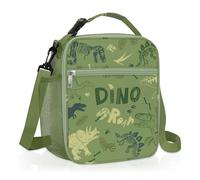 Clastyle Dinosaur Insulated Kids Lunch Bag Large Thermal Cooler Bag for Boy Picnic School Toddler Lunch Box Tote,Fossil