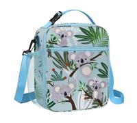 Clastyle Forest Animal Insulated Kids Lunch Bag Leaf Large Thermal Cooler Bag for Boy Girl Picnic School Toddler Lunch Box Tote,Koala