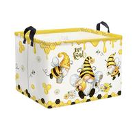 Clastyle Honeybee Baby Laundry Hamper Collapsible Clothes Kids Storage Basket Waterproof Boys Girls Toy Box for Nursery Room, Gnome, 40x30x30 cm