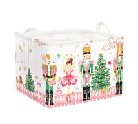 Clastyle Merry Christmas Baby Laundry Hamper Collapsible Clothes Kids Storage Basket Waterproof Boys Girls Toy Box for Nursery Room, Cartoon, 40 * 30 * 30 cm