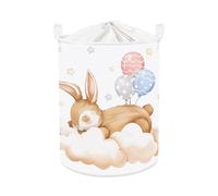 Clastyle Sleeping Animal Baby Laundry Hamper Collapsible Clothes Kids Storage Basket Waterproof Boys Girls Toy Box for Nursery Room,Rabbit,36 * 45 cm