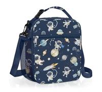 Clastyle Space Insulated Kids Lunch Bag Star Large Thermal Cooler Bag for Baby Picnic School Toddler Lunch Box Tote,Universe