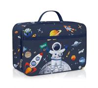 Clastyle Space Insulated Kids Lunch Bag Star Large Thermal Cooler Bag for Boy Picnic School Toddler Lunch Box Tote, Astronaut