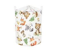 Clastyle Woodland Animals Laundry Hamper Leaf Book Storage Basket for Bathroom Parent Storage Box to Organize Toy Clothes, Koala, 40x50 cm