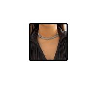 Clataly Chunky Sphere Pendant Necklace Exaggerated Multi-layer Statement Necklace Bracelets Thick Chains Jewelry for Women, One Size, Metal, No Gemstone