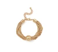 Clataly Chunky Sphere Pendant Necklace Exaggerated Multi-layer Statement Necklace Bracelets Thick Chains Jewelry for Women, One Size, Metal, No Gemstone