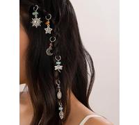 Clataly Fashionable Bohemian Hair Accessory, Simple Leaf Coin Pendant Set, Moon and Butterfly Design Headband for Women