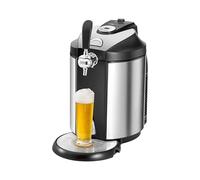 Clatronic Beer Dispenser for Standard 5 Litre Beer Kegs, with Cooling of 2 °C - 12 °C, Beer Dispenser 5 litres, Dispenser with LED Display for Comfortable Temperature Control, BZ 3740