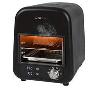 Clatronic EBG 3760 Electric Beef Grill/Electric Top Heat Grill/Camping Grill/Beefmaker; Ceramic Infrared Burner with High Temperature Max. 850 Degrees; LED Display; Sensor Touch; 1600 Watt; Black