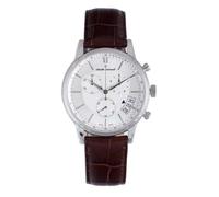 claude bernard Men's 01002 3 AIN Classic Brown Leather Chrono Tachymeter Big Date Watch