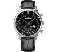 Claude Bernard Men's 01506 3 NIN Classic Black Dial Chronograph Leather Watch
