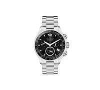 Claude Bernard Women's 10212 3 NIN Aquarider Black Chronograph Tachymeter Steel Watch