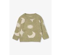 Claude & Co Green Moon Crewneck Organic-cotton Knitted Jumper 6 Months - 5 Years 3-4