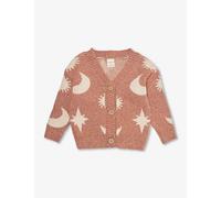 Claude & Co Russet Moon-pattern Organic-cotton Cardigan 6 Months-5 Years 4-5