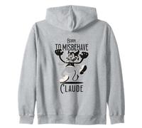 CLAUDE - Cool Boy Name with cute Devil - Born to Misbehave Zip Hoodie