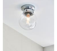 Bathroom Light Silver Cheswick IP44 Chrome Clear Glass Endon 96138