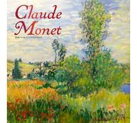Claude Monet 2025 12 X 24 Inch Monthly Square Wall Calendar Foil Stamped Cover Plastic-Free