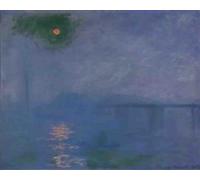 Claude Monet A4 Photo charing cross bridge fog on the themes
