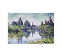 Claude Monet ArtWork - Morning on The Seine, near Vetheuil Print Poster Wall Art Scroll Canvas Painting Picture Living Room Decor Home 08x12inch(20x30cm)