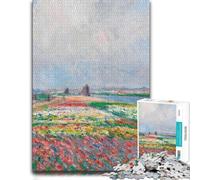 Claude Monet Bulbfield Wooden Jigsaw Puzzle 500 Pieces, Gift for Adults | Border-first building - easier piece organisation during indoor leisure.