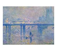 Claude Monet Charing Cross Bridge Extra Large Wall Art Print Premium Canvas Mural