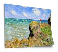 Claude Monet Cotton Poster: Cliff Walk near Pourville, Unframed Art Print, Mural - A4, A3, A2, A1, A0, XXL - Living Room, Bedroom, Kitchen, Decoration